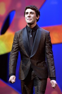 CANNES, FRANCE - MAY 13: Jury member Xavier Dolan on stage during the Opening Ceremony of the 68th annual Cannes Film Festival on May 13, 2015 in Cannes, France. (Photo by Pascal Le Segretain/Getty Images)