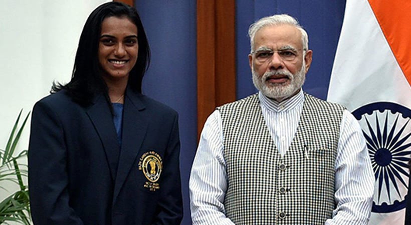 pv sindhu- narendramodi