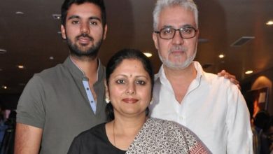 Actress Jayasudha, husband Nitin Kapoor, son Shreayan Kapoor