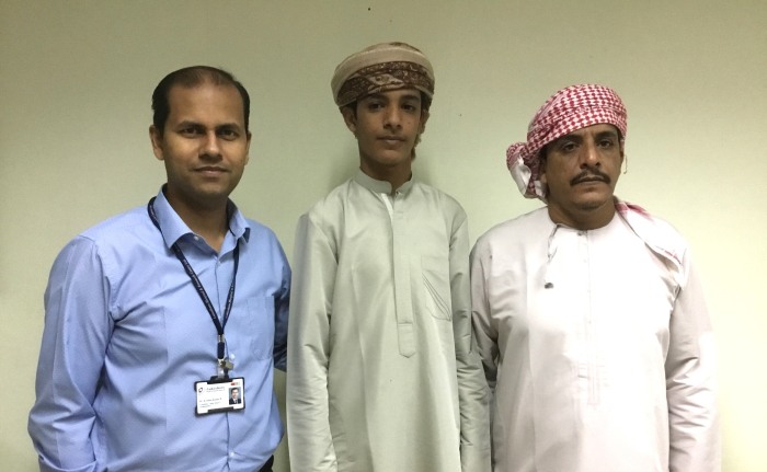 Hamed and dad with Dr. Krishnakumar