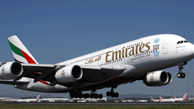 Emirates crew member 'falls off' from plane