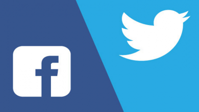 facebook and twitter