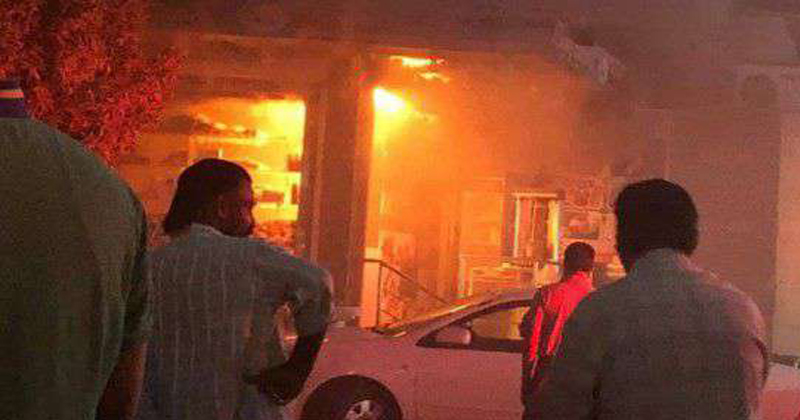 KUWAIT HOTEL ON FIRE