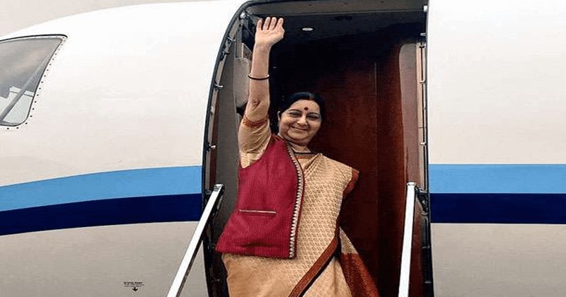 External affairs minister sushama swarajs tri nation visit begins