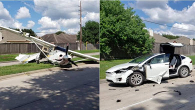 plane car crash