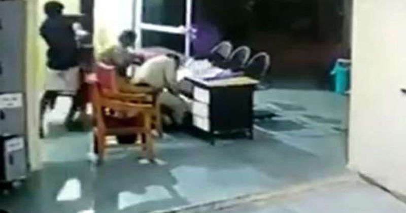 POLICE ATTACKED IN STATION, VIDEO