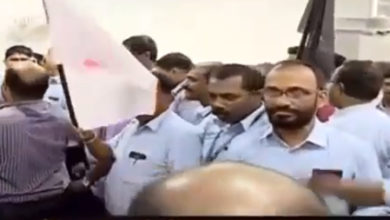 airport protest tvm
