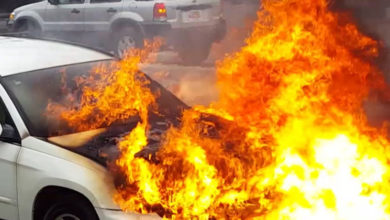 car fire