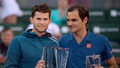 Dominic Thiem and Roger Federer