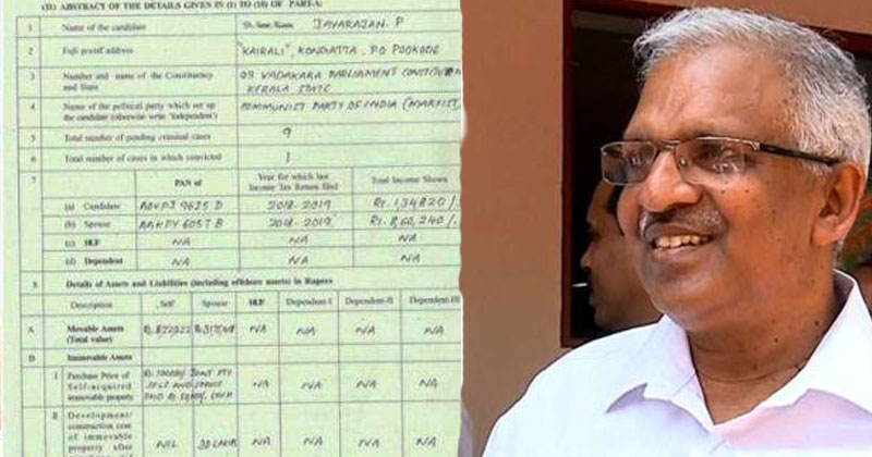 p jayarajan affidevit