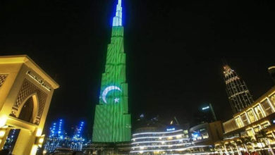 PAK FLAG ON BURJ KHALIFA