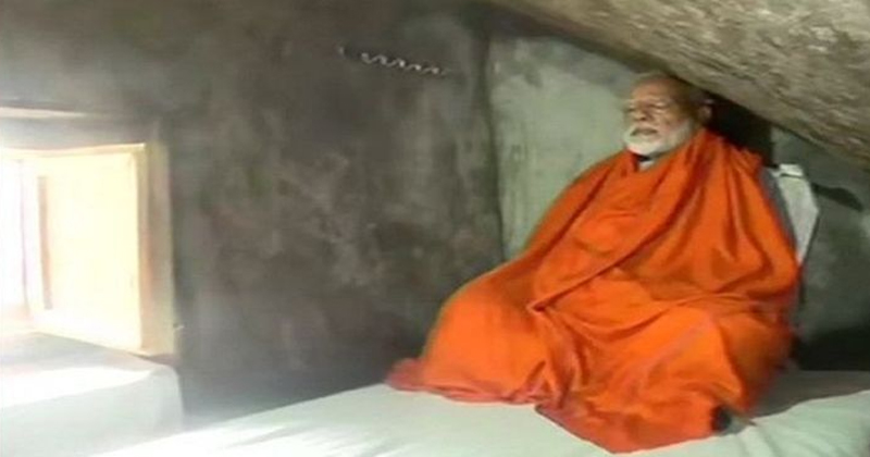 Modi at rudhra cave