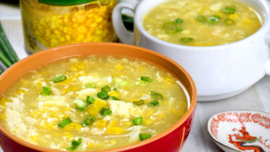 Sweet corn egg soup