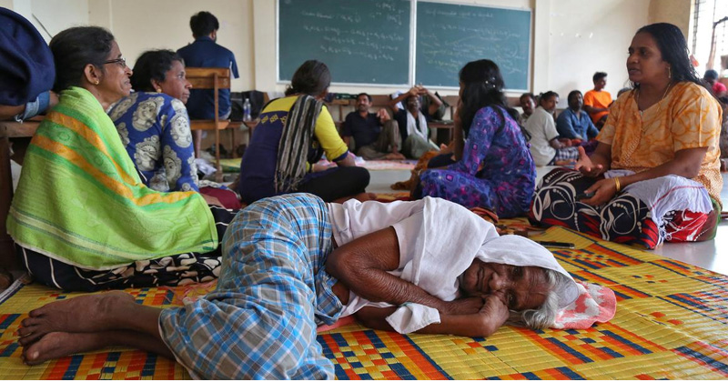 Flood relief camp