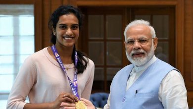 Narendra Modhi and PV Sindhu