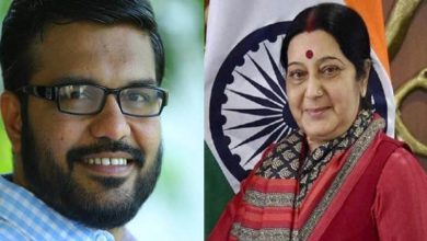 Sushama Swaraj and MB Rajesh