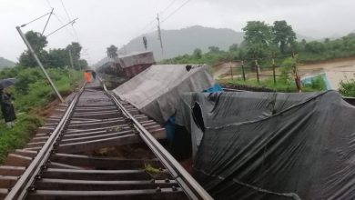 goods train derailed