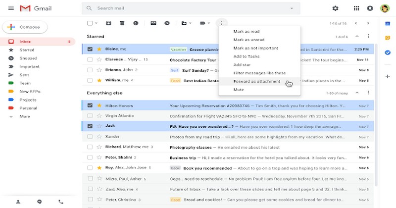 MAIL ATTACHMENT FEATURE