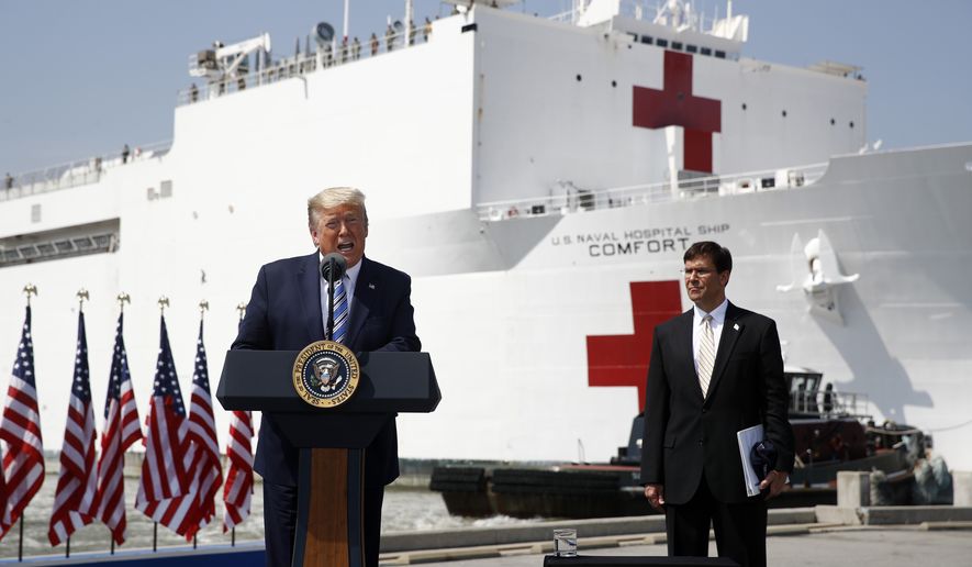 Trump at Virginia USS comfort