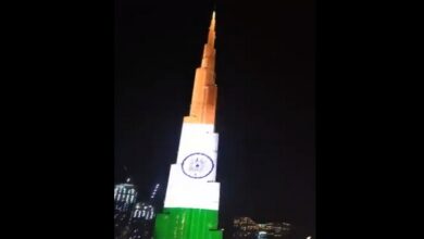 BURJ KHALIFA INDIAN FLAG