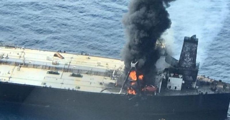 OIL TANKER FIRE ACCIDENT