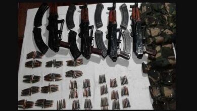 WEAPONS SEIZED INDIAN ARMY