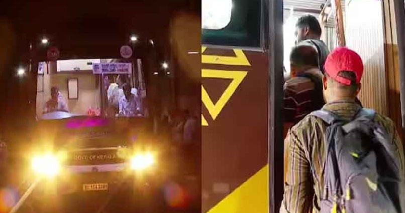 നവകേരള ബസിന്റെ കോഴിക്കോട്- ബംഗളൂരു സർവീസ് ആരംഭിച്ചു: കന്നിയാത്രയിൽ തന്നെ കേടായ വാതിൽ കെട്ടിവെച്ച് അഡ്ജസ്റ്റ് ചെയ്തു
